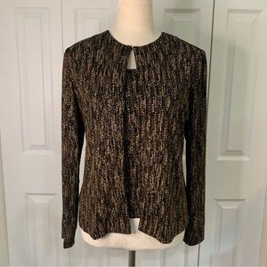 Black and gold sparkle tank with shrug measures Sz10 lots of stretch